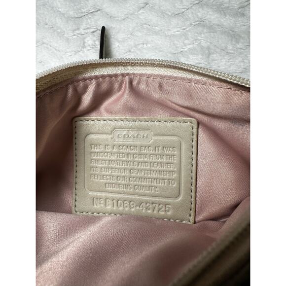 Coach Kristin Swing Bag 43725 Crossbody Sequin Signature Beige Brown (CON79) - Picture 7 of 7